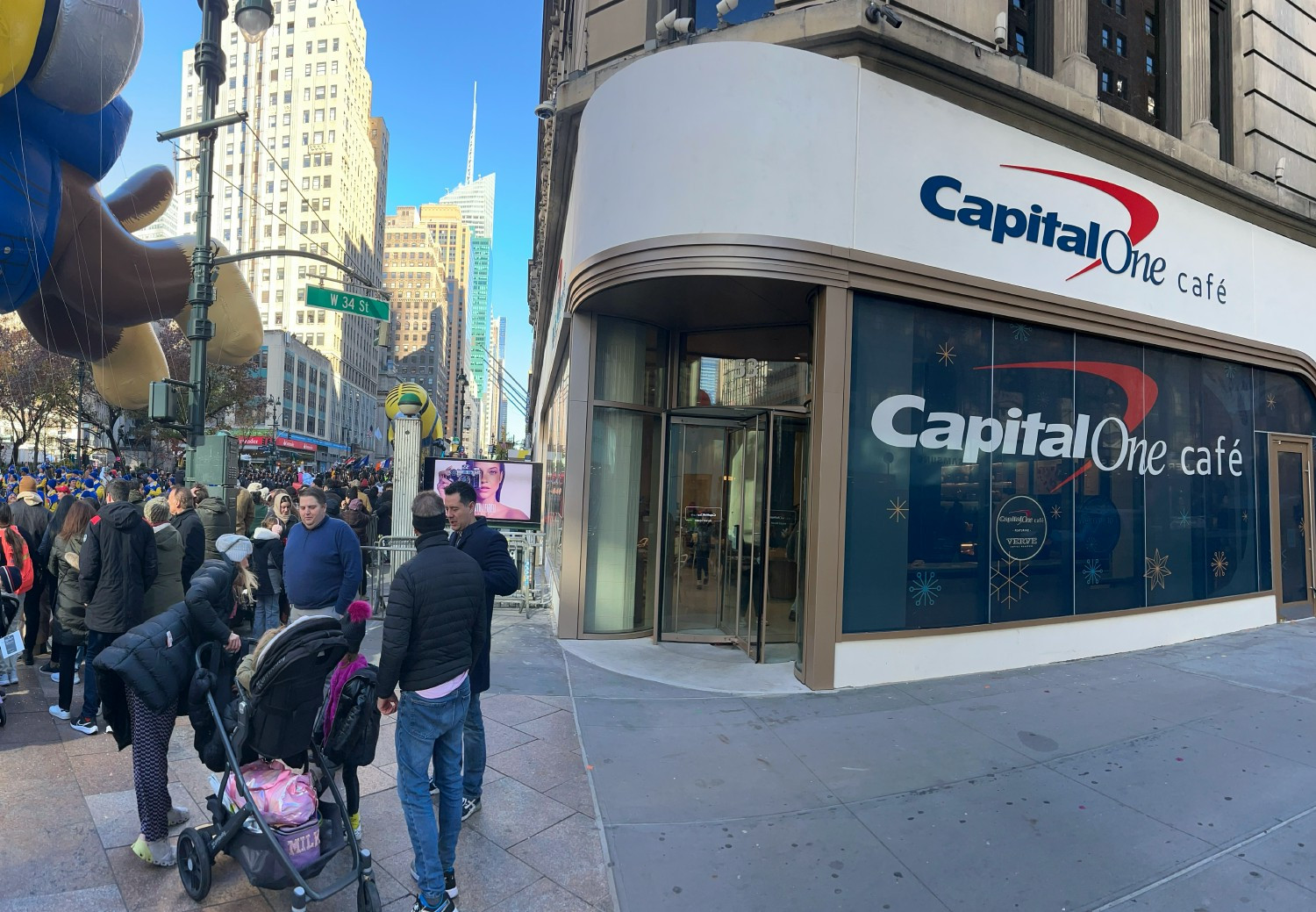 Our NY Herald Square Café provided parade attendees a place to warm up & grab coffee. Photo credit Chadwick Kunkel 